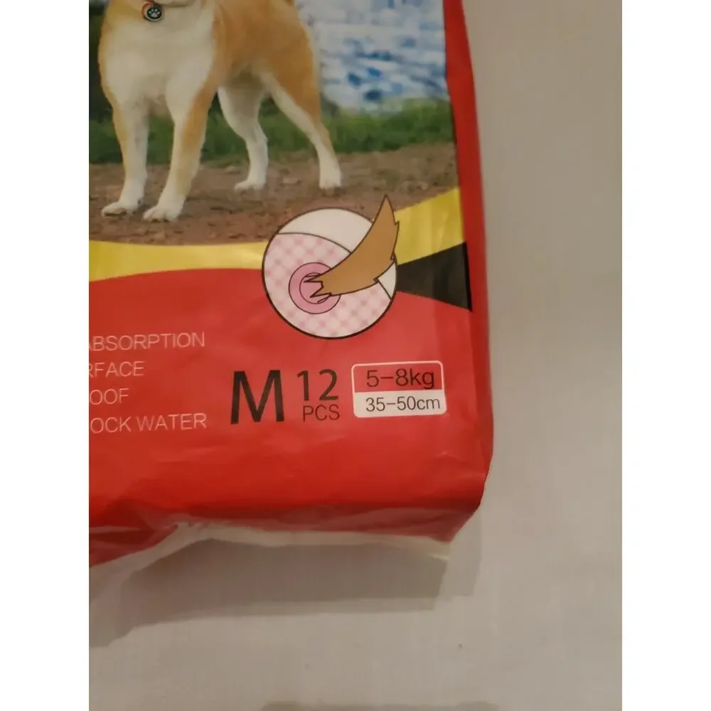 Dono Disposable Pet Diapers for Dogs | 12 pack Medium NEW